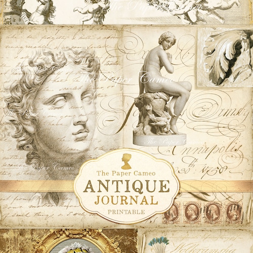 ANTIQUE Journal Printable Digital Download Antique Style Junk Etsy