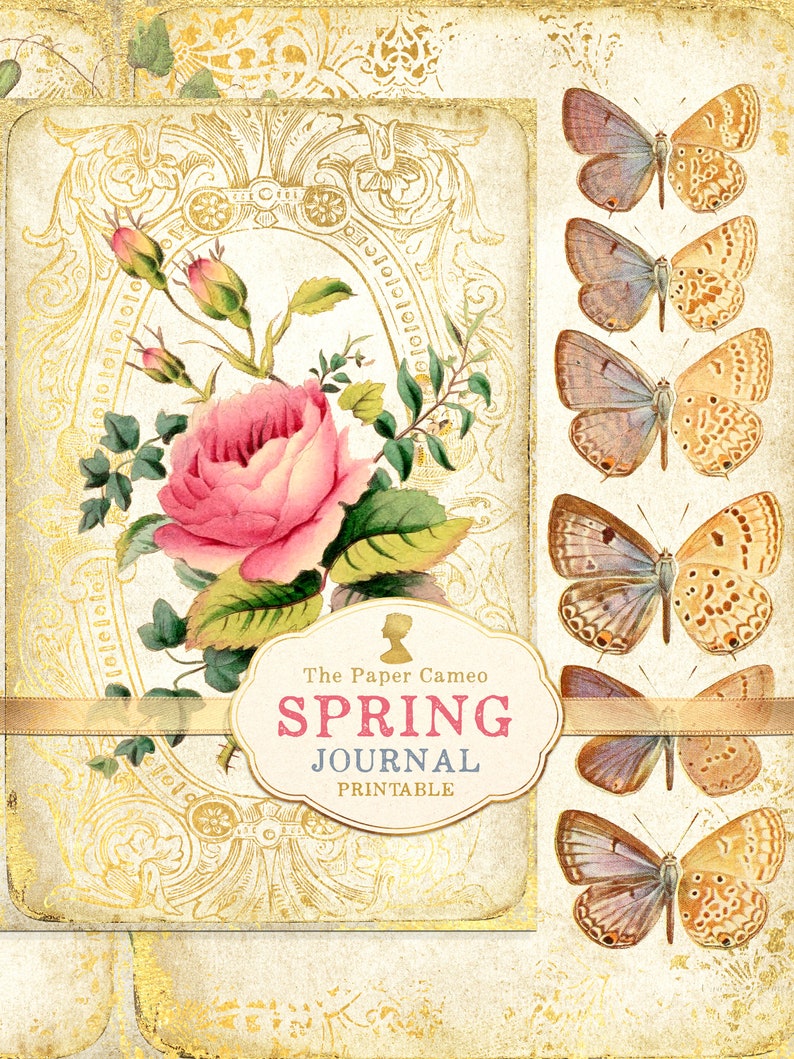 Spring Journal/book SPRING Journal Printable Digital, Easter Journal Digital Download ...