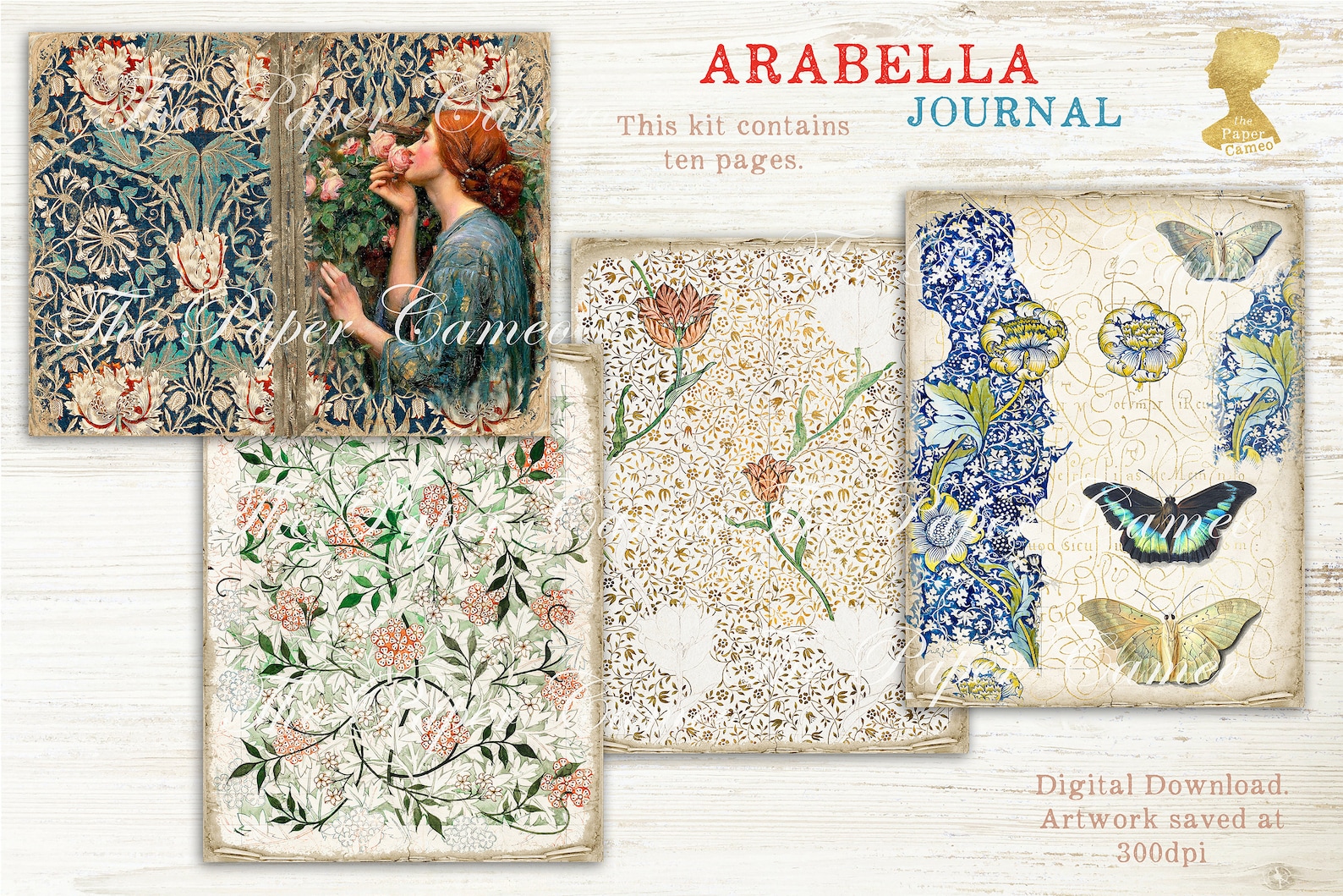 ARABELLA Journal William Morris Journal Printable John - Etsy