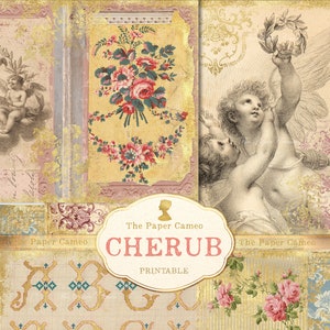 CHERUB Christmas Journal Printable, Cherub Digital, Weihnachtsjournal Digital, Engel Journal Digital, Weihnachtsengel, Amor Digital