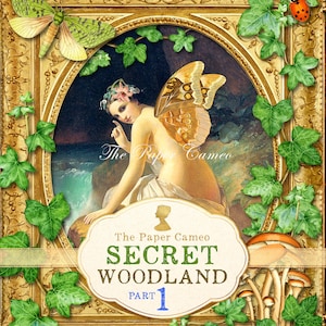 Secret Woodland Theme Printable, fussy Cut Printable, Woodland Junk Journal Digital Download, Fairy Ephemera Printable, Happy Mail Kitit