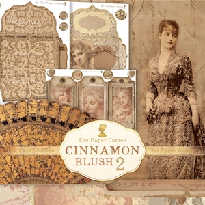 CINNAMON BLUSH 2 Imprimables éphémères sur le thème automne, automne fard à joues éphémères, numérique de la saison d'automne rose foncé, journal indésirable rose automne, automne