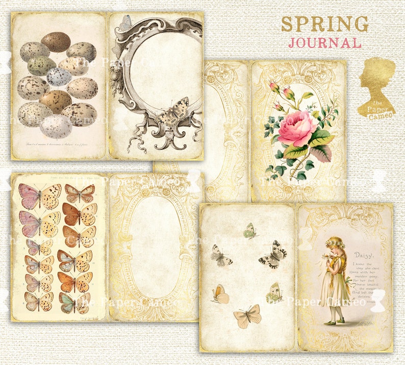 Spring Journal/book SPRING Journal Printable Digital, Easter Journal Digital Download ...