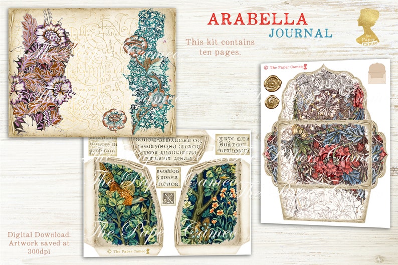 ARABELLA Journal William Morris Journal Printable John - Etsy