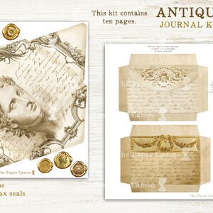 ANTIQUE Journal Printable Digital Download, Antique Style Junk Journal ...