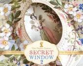 SECRET WINDOW 2 Journal Insert , Floral Ephemera Digital, Pop Up Floral Digital, Rose Journal Ephemera, Fairy Junk Journal Printable,