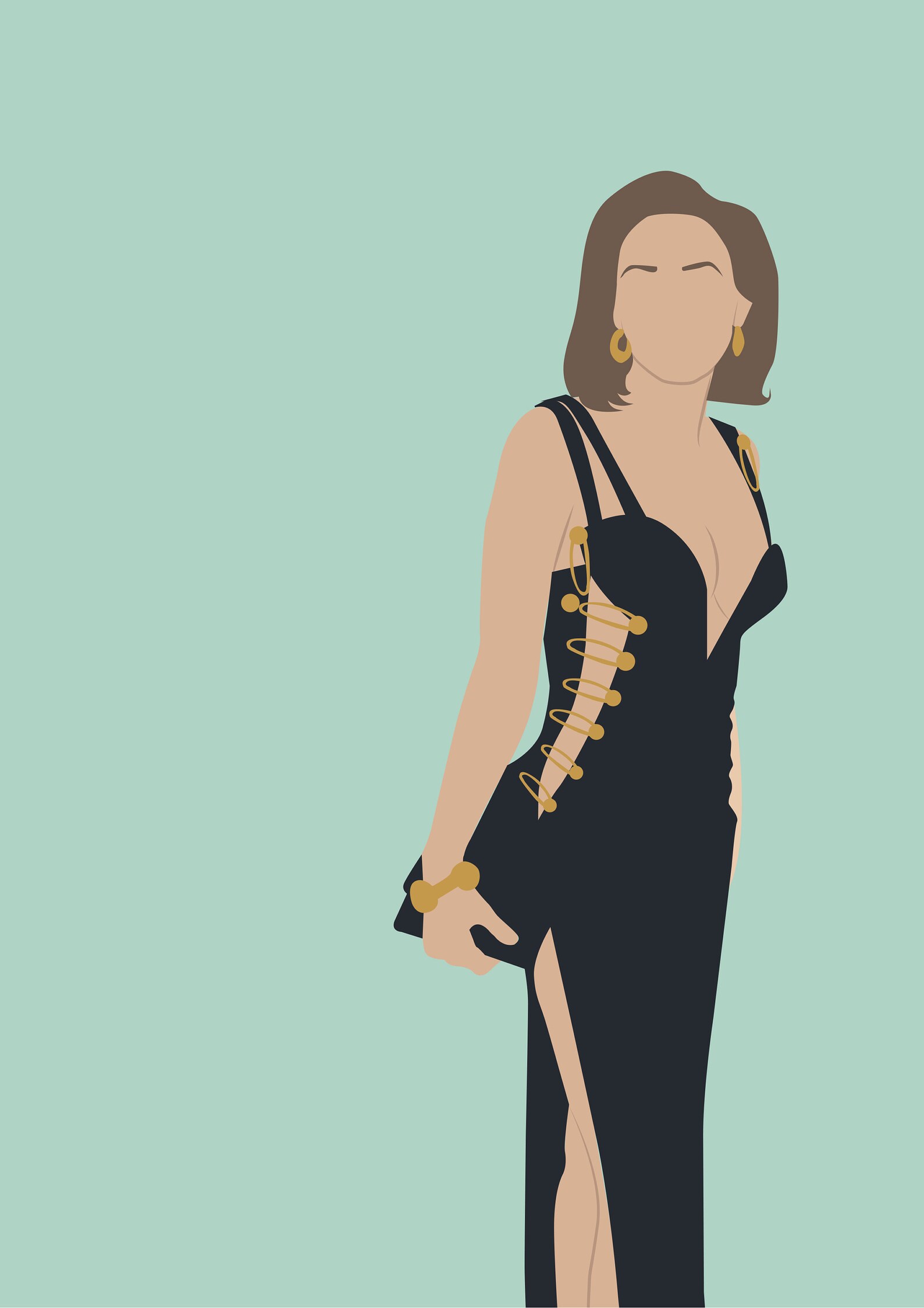 Safety Pin Dress Fashion Print Etsy