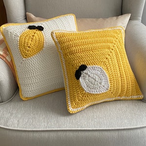 Crochet The Clemontina Lemon Square Pillow - crochet pattern