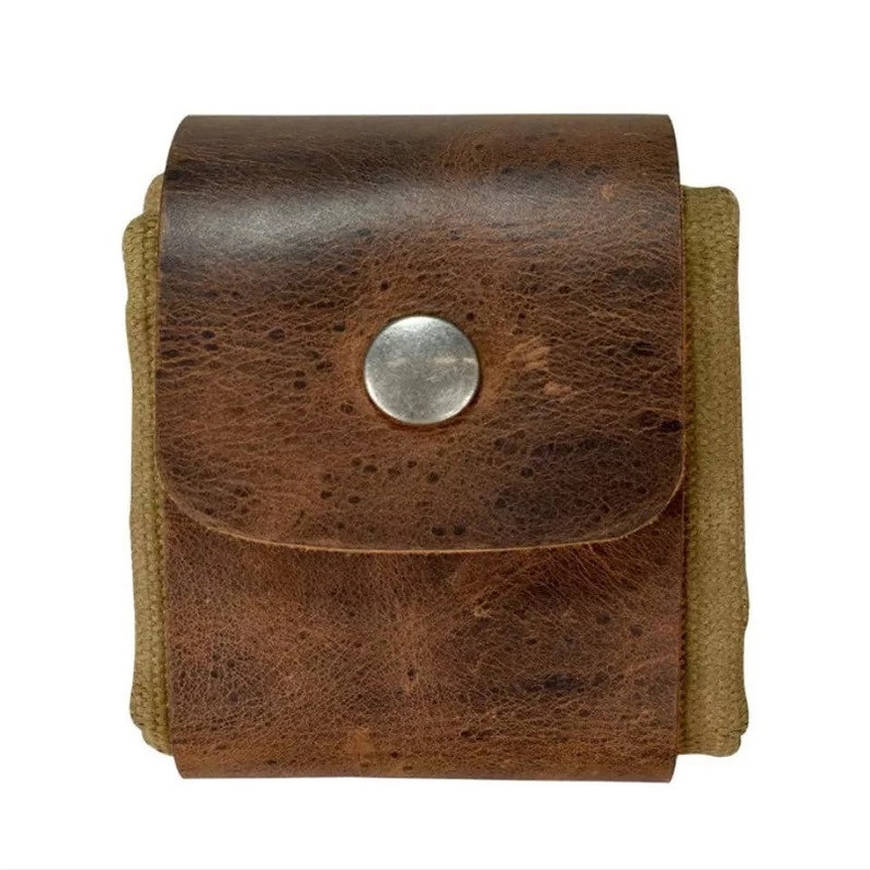 Leather and Canvas Bushcraft Bag Canvas Foraging Pouch for Etsy
