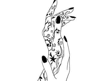 Feyre Hand Tattoo DIGITAL print