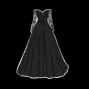 Feyre  Court of Nightmares Gown Sticker