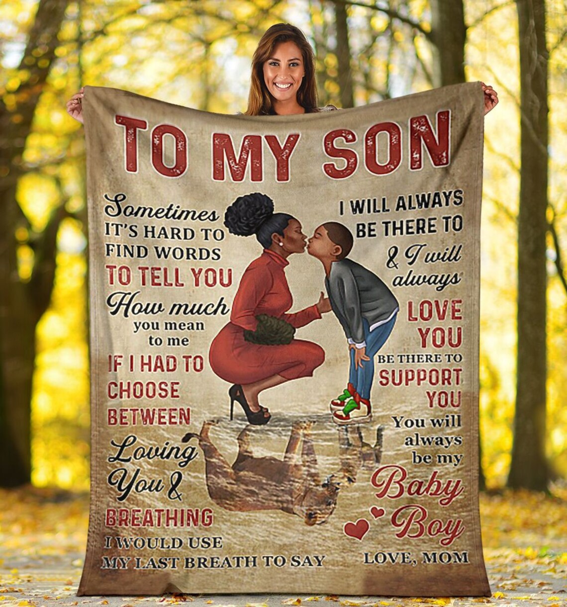 To my Son blanket gift for Son black family son birthday Etsy