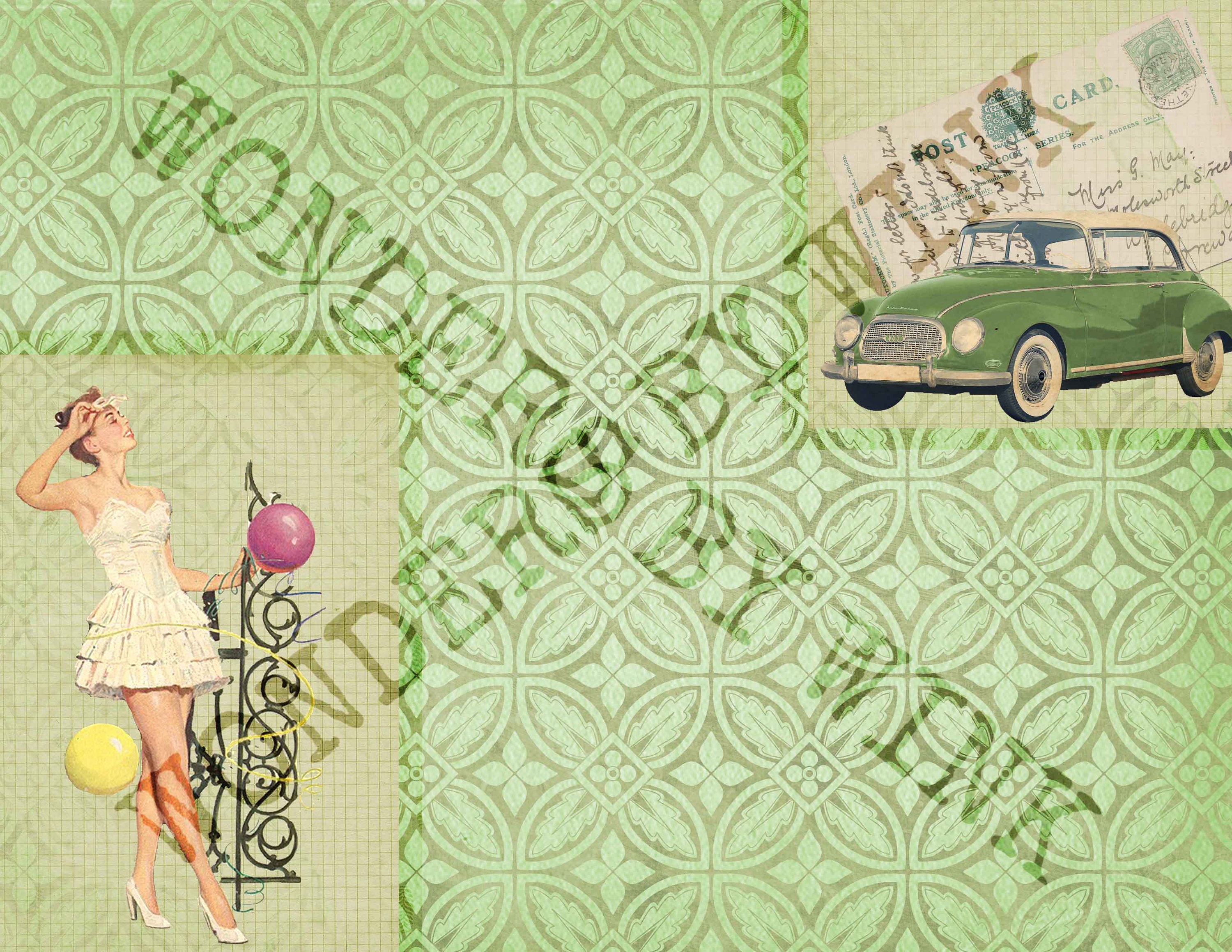 The 1950s Junk Journal Digital Kit - 30 Pages - Printable