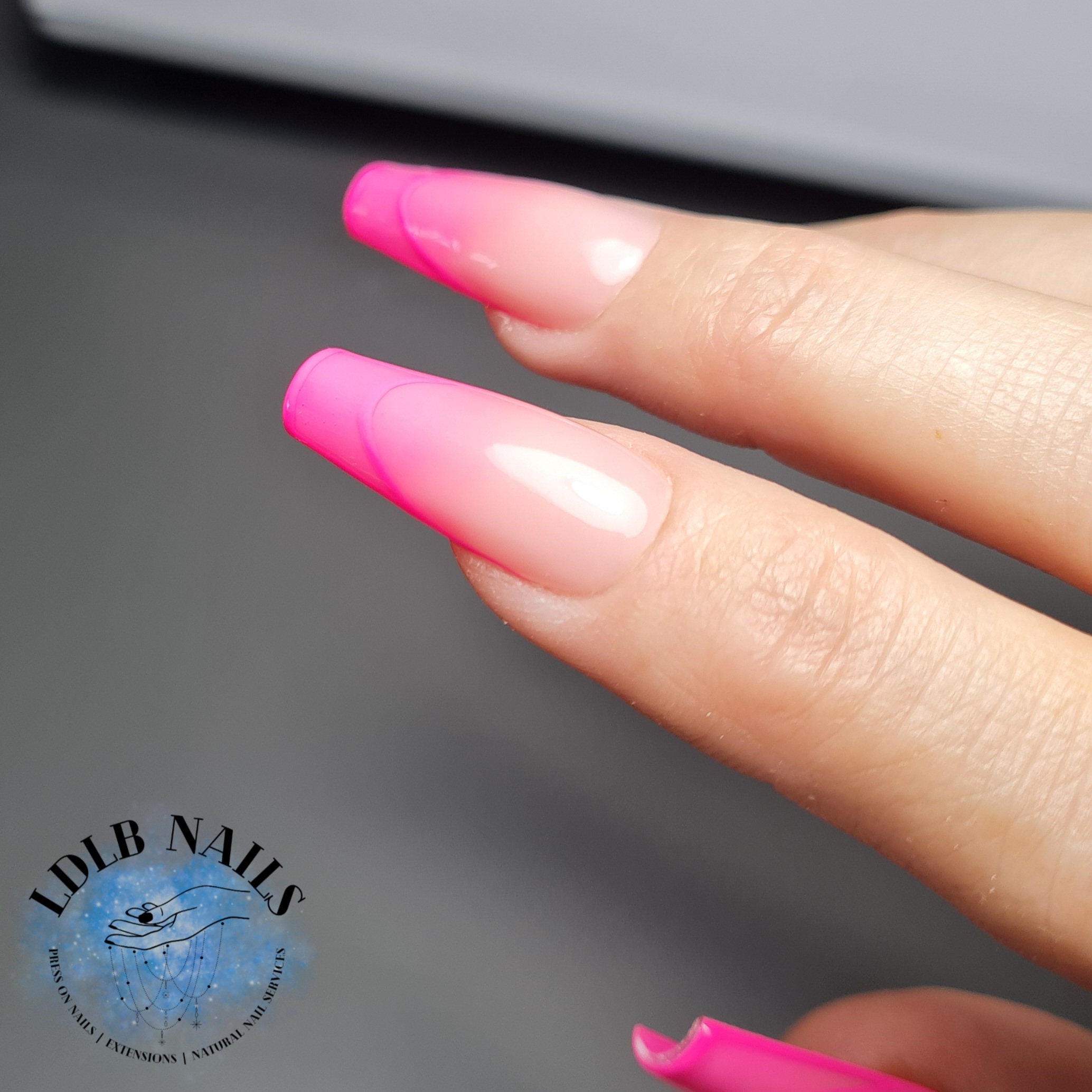 Hot Pink Ombre Nail -  Canada