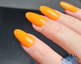 Copper Catch - orange Press On Nails