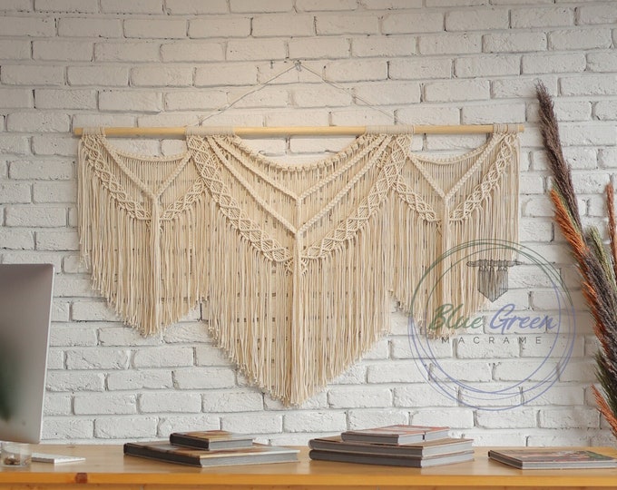 Handcrafted Boho Decor Made from Natural Cotton - Macrame Wall Hanging, Unique Mother's Day Gift