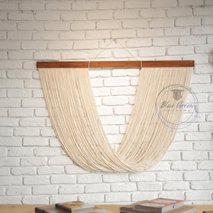 Handgefertigter Makramee Wandbehang: Boho Wandteppich aus gewebter Baumwolle