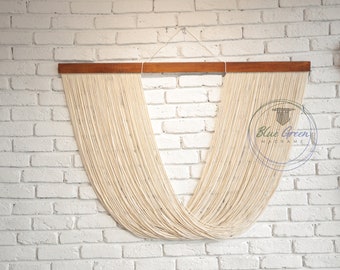 Handgefertigter Makramee-Wandbehang - Boho Wandkunst aus natürlicher Baumwolle - Großer gewebter Wandteppich für Wohnzimmer, Schlafzimmer oder Eingangsbereich