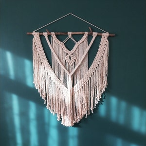 Tapiz de pared de macramé, cabecero Queen de macramé, telón de fondo de boda de macramé,