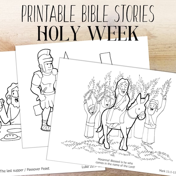 Easter Coloring | Holy Week | Kids Coloring | Bible Printable | Homeschool | Family Bible Study | Coloring Pages