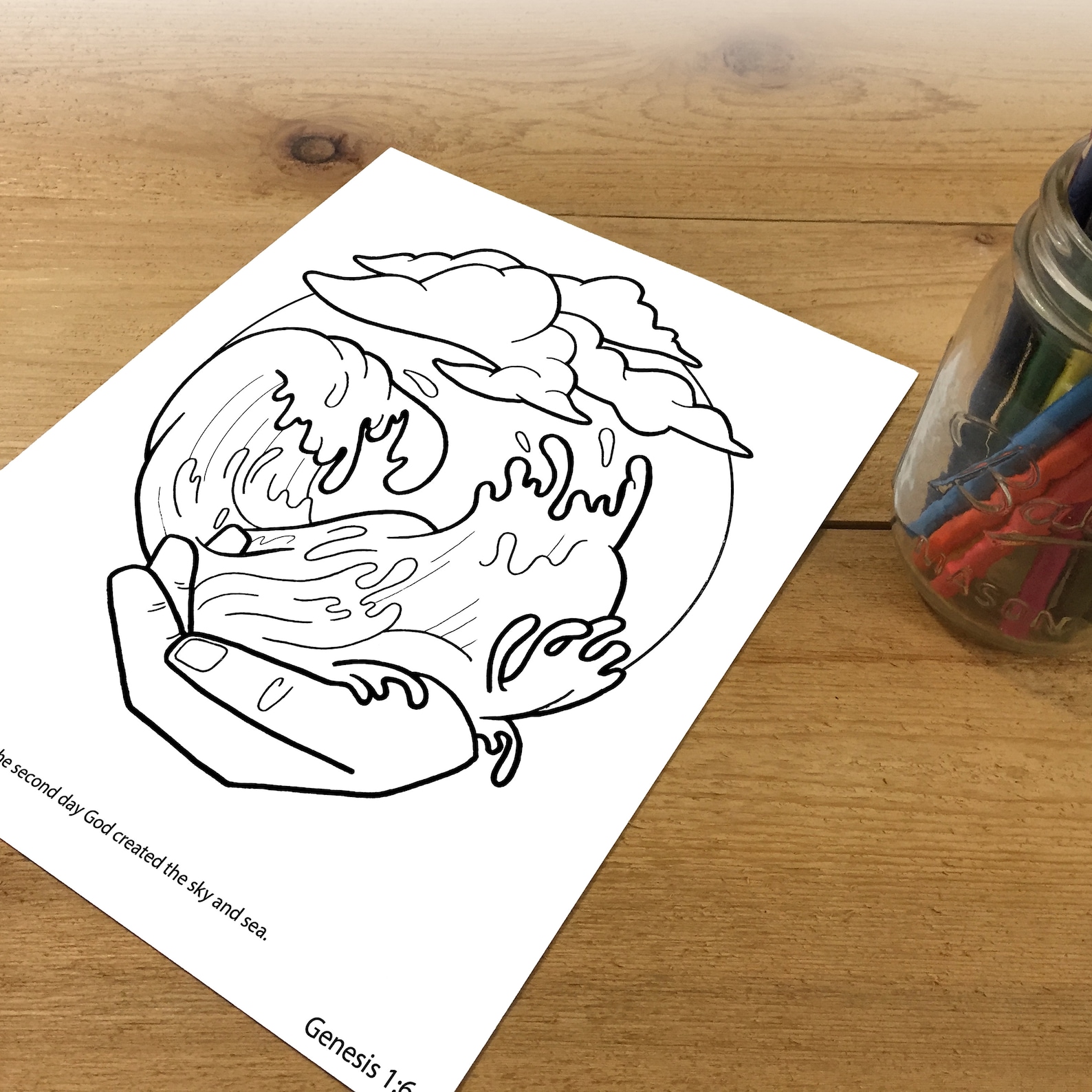 Bible Study | Creation Story | Kids Coloring | Bible Printable