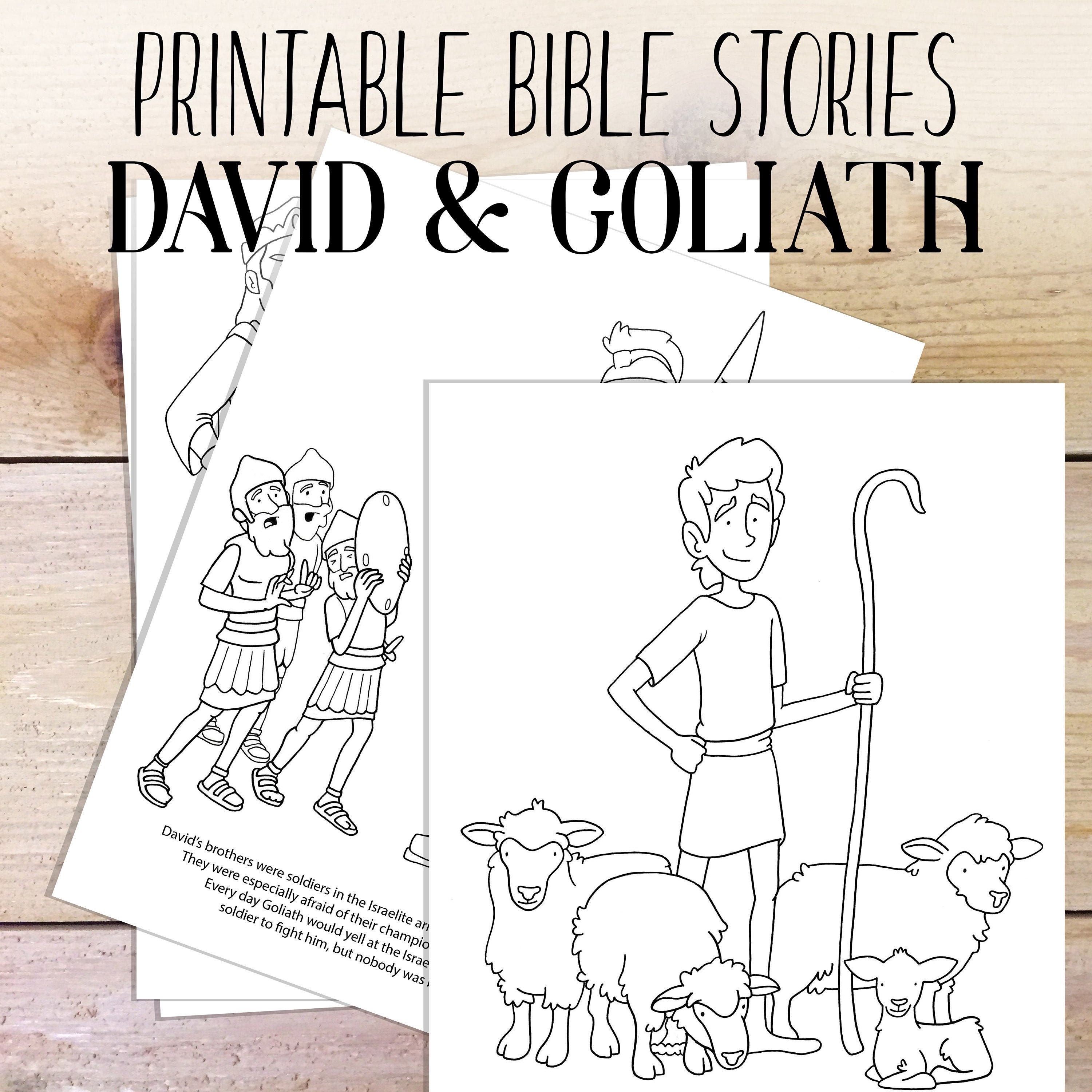 David And Goliath Bible Story Printables