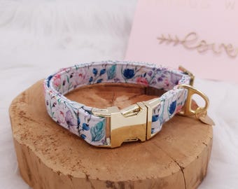 Collar de perro floral hecho a mano Baxie, collar de perro con flores románticas, collar de perro dulce y lindo, collar de perro para niña, collar de perro estilo flor, collar de perro para boda