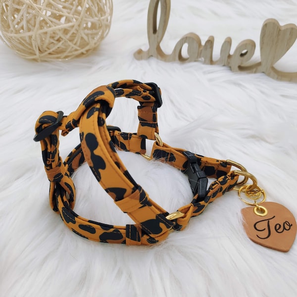 Baxie, adjustable dog harness, step in dog harness, leopard dog harness, new dog mom gift, puppy harness, luxury harness, personalized