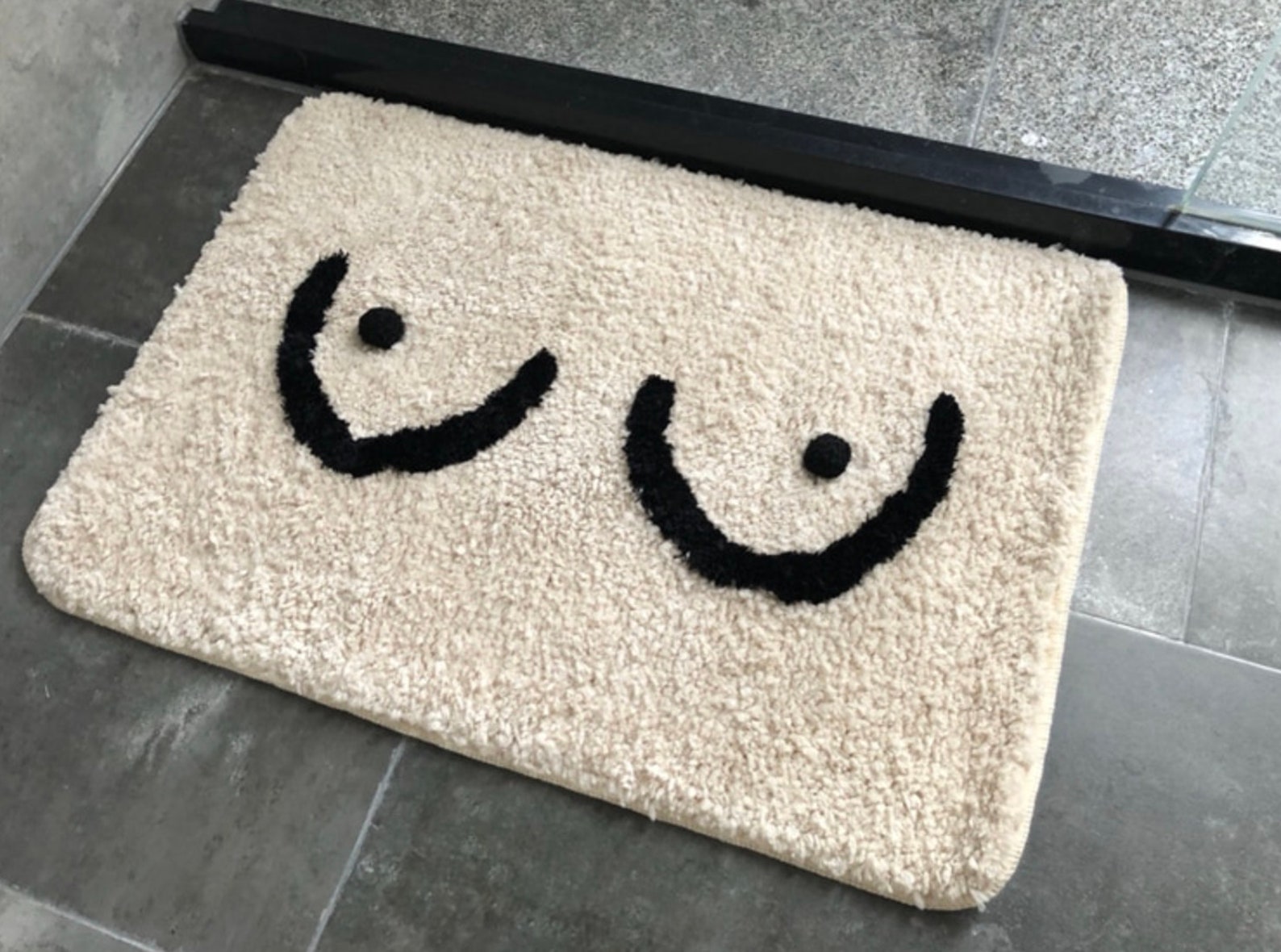 Boob Get Naked Rug Funny Unique Bathmat Rug Bathroom Mat Etsy