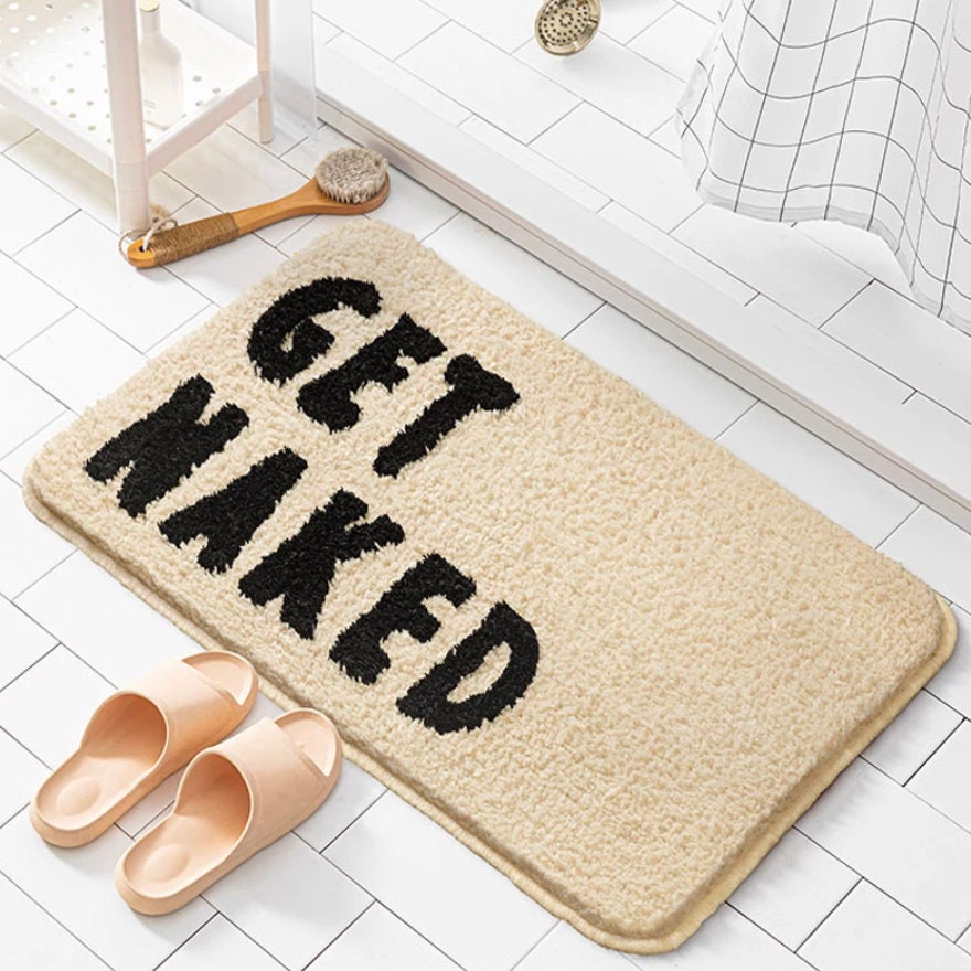 Boob Get Naked Rug Funny Unique Bathmat Rug Bathroom Mat Etsy