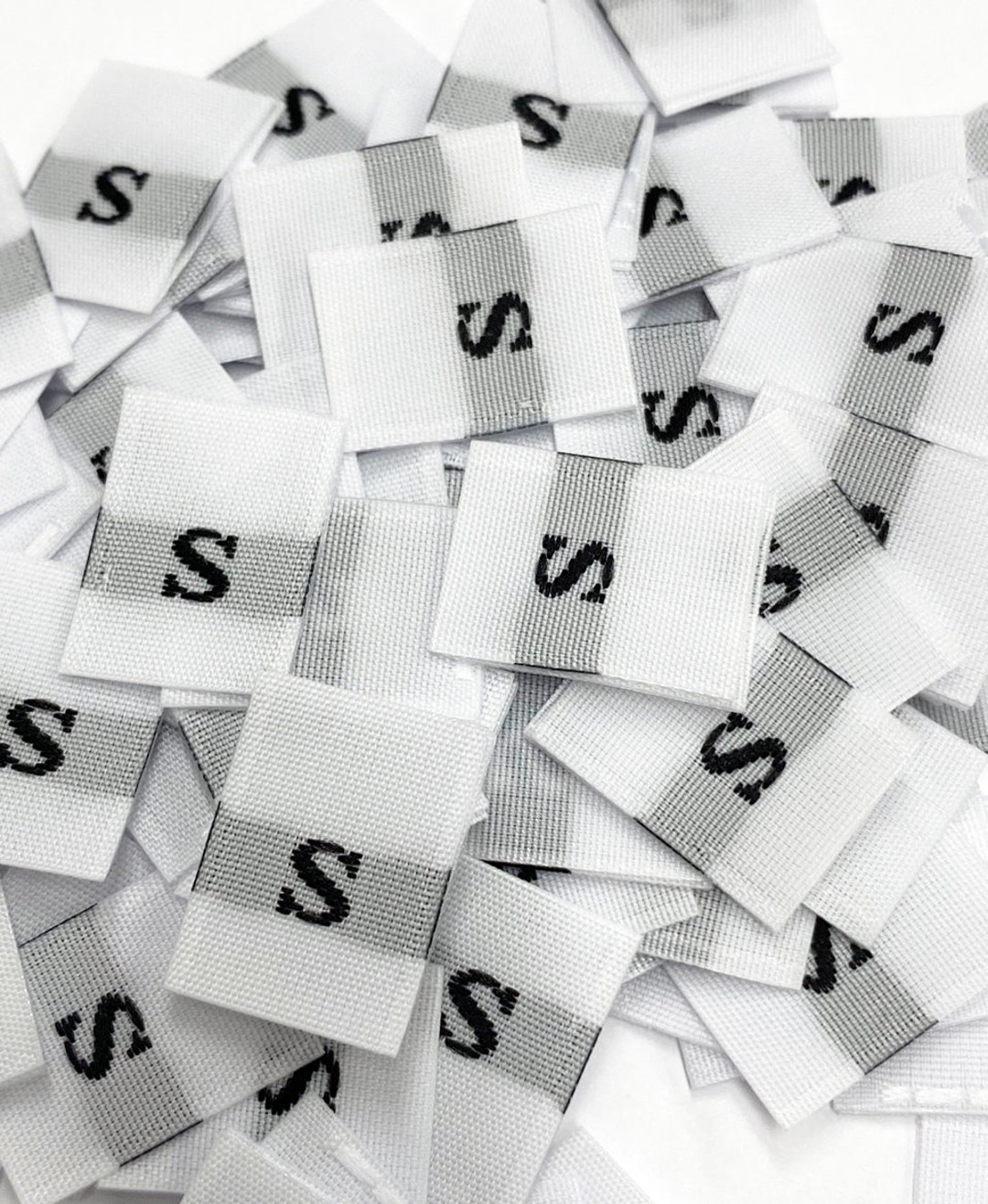 Size Labels Clothing Labels Woven Size Labels Black or Etsy