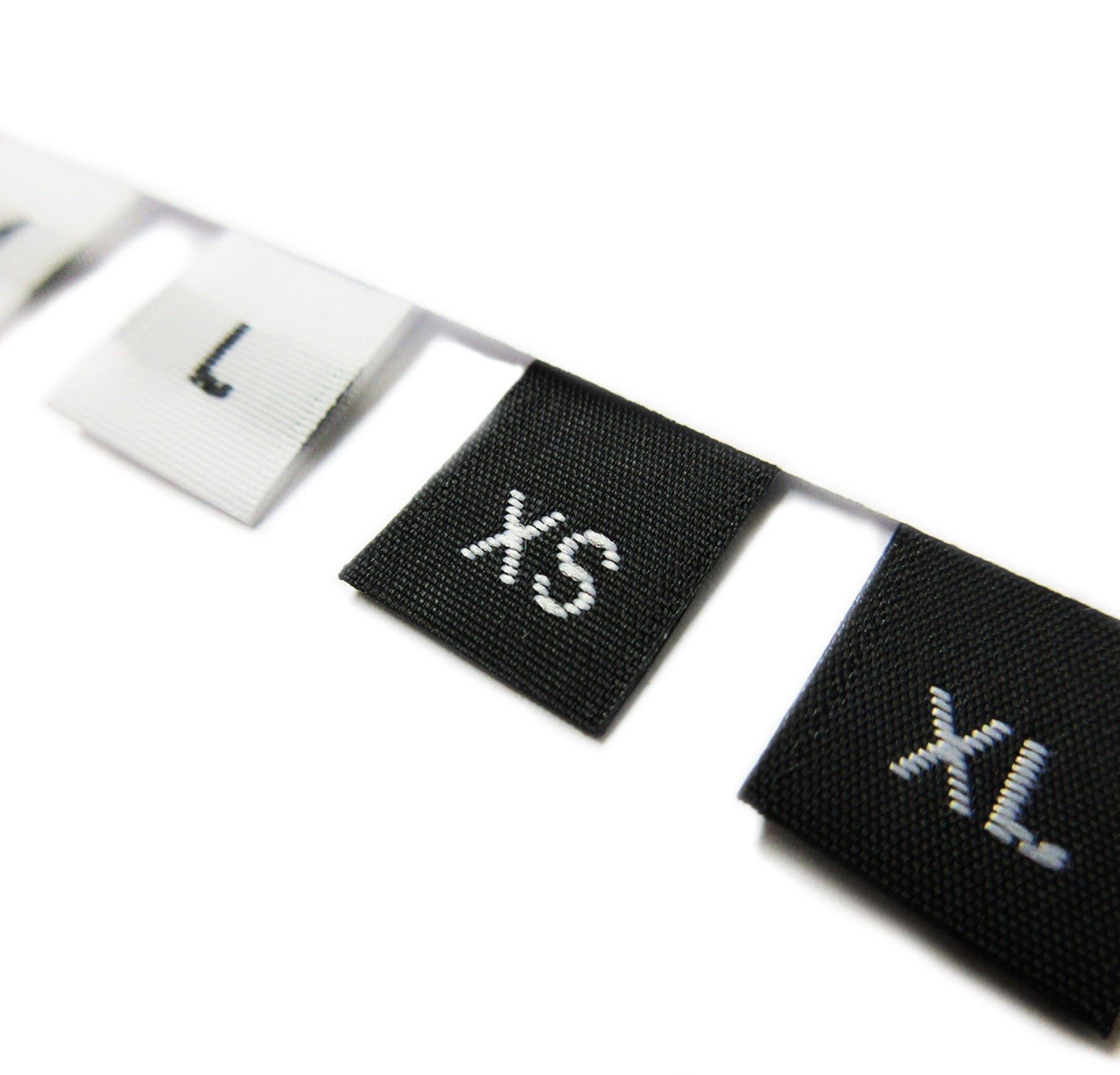 Size Labels, Clothing Labels, Woven Size Labels, Black or White- 500 ...