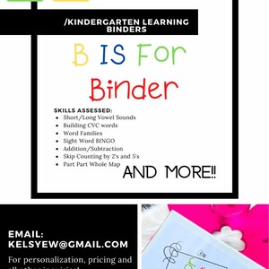 Kindergarten “B is for Binder” PDF