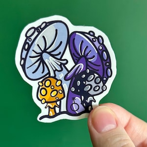 Pegatina de hongo no binario