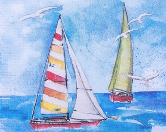 Mesafina Brand Paper Cocktail Napkins 20 count SAILBOAT Theme 3 ply Mesafina Brand Paper Cocktail Napkins 20 count SAILBOAT Theme 3 ply