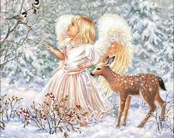 20 Pack Decorative Paper Napkins | Guardian Angel | Decoupage Crafting Tissue |