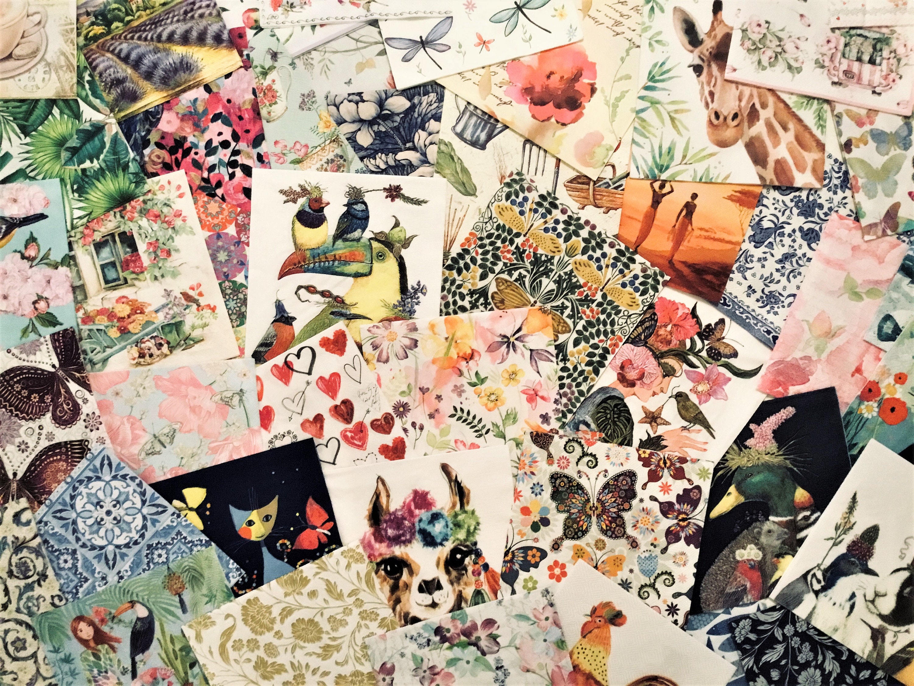 Variety surprise pack Decoupage Napkins Paper Napkins Etsy