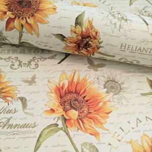 Decorative Gift Wrap | Printed Paper | Sunflower | Large Sheet | Italian Quality | #4103 |