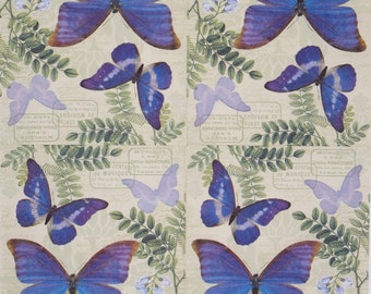 3 Decoupage Paper Napkins | Dreamy Butterflies | Crafting Tissue |