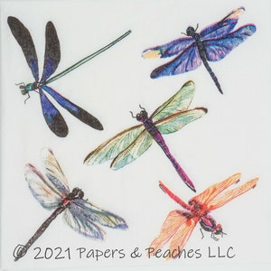3 Decoupage Paper Napkins | Pretty Dragonflies | Crafting Tissue |