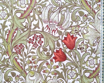 20 Pack Decorative Paper Napkins | Naturalism Green | William Morris | Crafting Tissue |