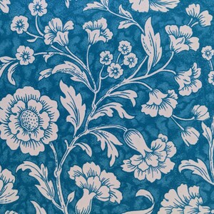 Decorative Paper | Flora Fantasia | Turquoise | One Large Sheet | Italian Quality | #8011 |