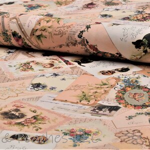Decorative Gift Wrap | Printed Paper | Vintage Gift Tags | One Large Sheet | Italian Quality | #7012 |