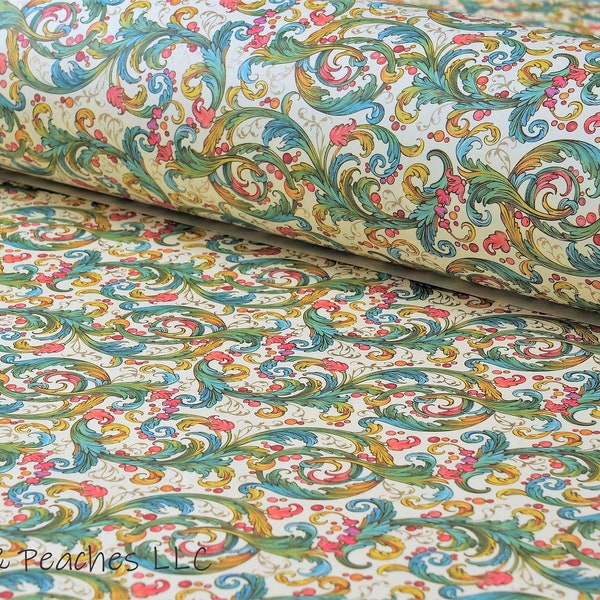 Decorative Gift Wrap | Printed Paper | Giardino Romano | Large Sheet | Italian Quality | #4051 |