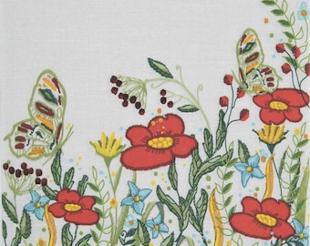 3 Decoupage Paper Napkins | Embroidered Florals| Crafting Tissue |