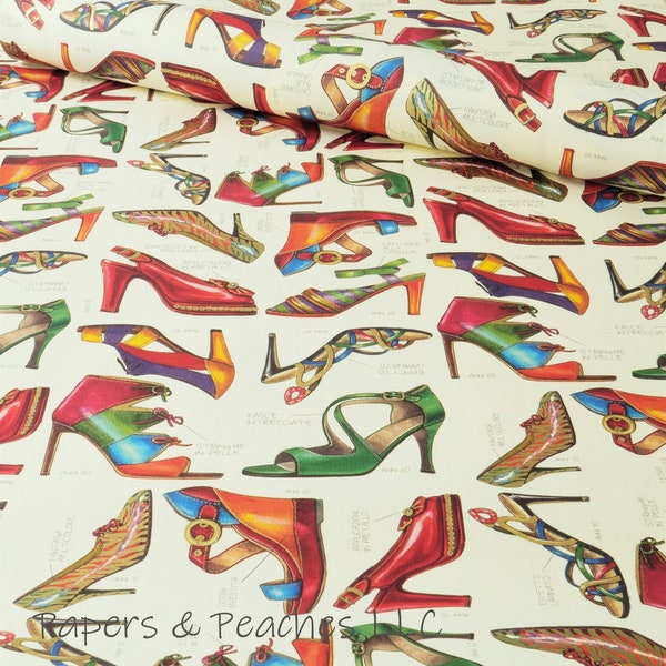 Decorative Gift Wrap | Printed Paper | Designer Shoes | Single Sheet | Italian Quality | #6016 |