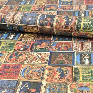 Decorative Gift Wrap | Printed Paper | Medieval Letters | Single Sheet | Italian Quality | #4027 |