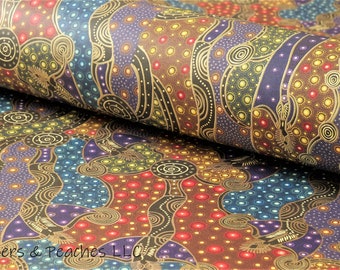 Decorative Gift Wrap | Printed Paper | Aboriginal | Single Sheet | Italian Quality | #4045 |