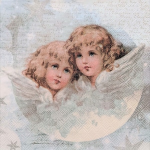 3 Decoupage Napkins | Vintage Angels | Paper Napkins |