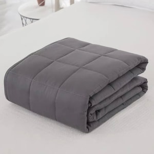 Best Price! Weighted Blanket, Twin Size, 15lb, Cover Included, for Adult Stress Relief & Insomnia